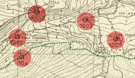 Karte für die Artillerie (Library of Congress)